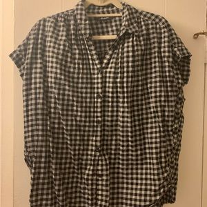Madewell Grey&Black Checkered Button Down- Size M